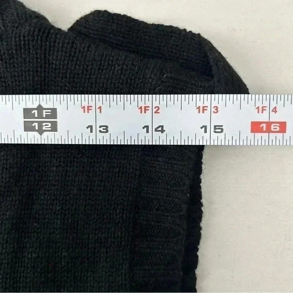 Pulse Sweater Vest Wool Cashmere Black Button Front Sleeveless Knit Size  Small - Picture 12 of 16
